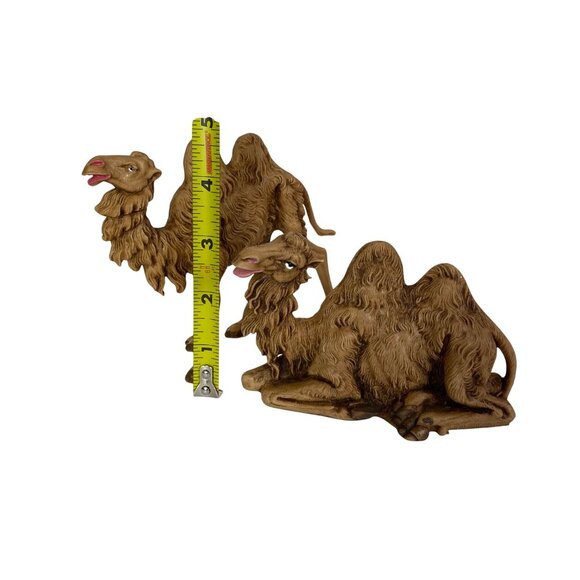 Fontanini Camel Pair • Vintage Italian Nativity Animals • Standing & Resting - Picture 4 of 6